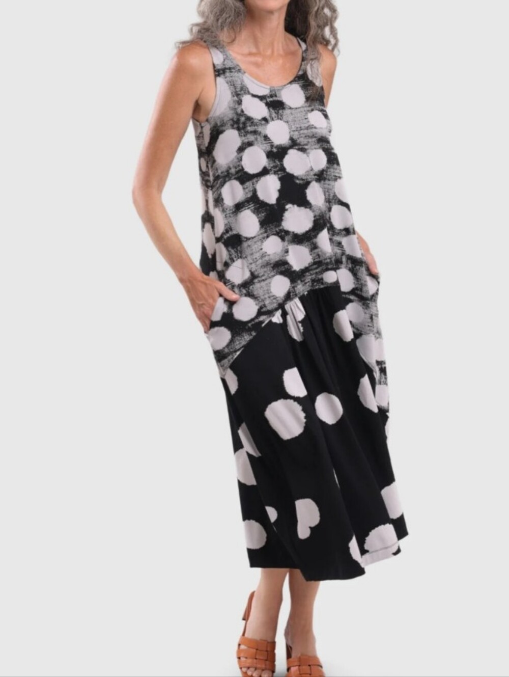 nwt ALEMBIKA cloud dot tank maxi dress 2 S